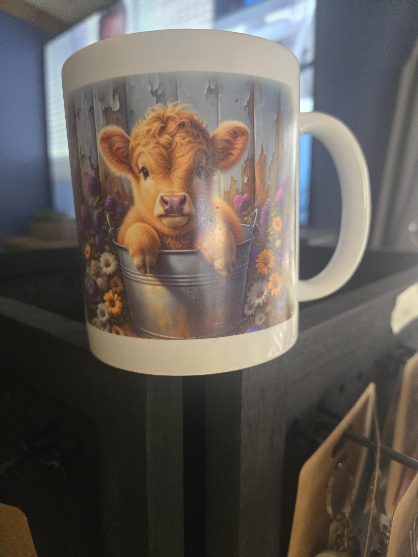 12 oz Highland Cow Rustic Coffee Mug