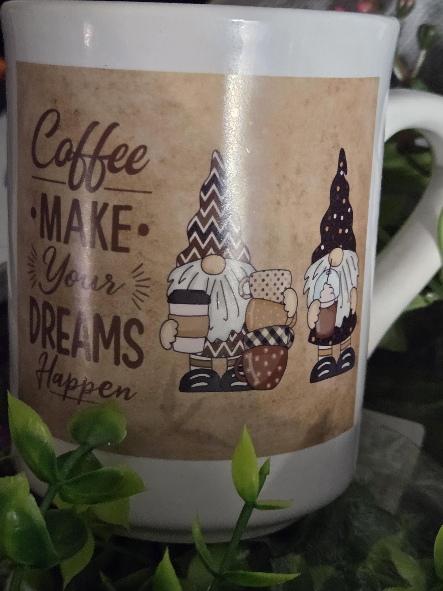 8 oz Coffee Mug “Coffee Makes Dreams Come True” Motivational Gift for Tea Lovers