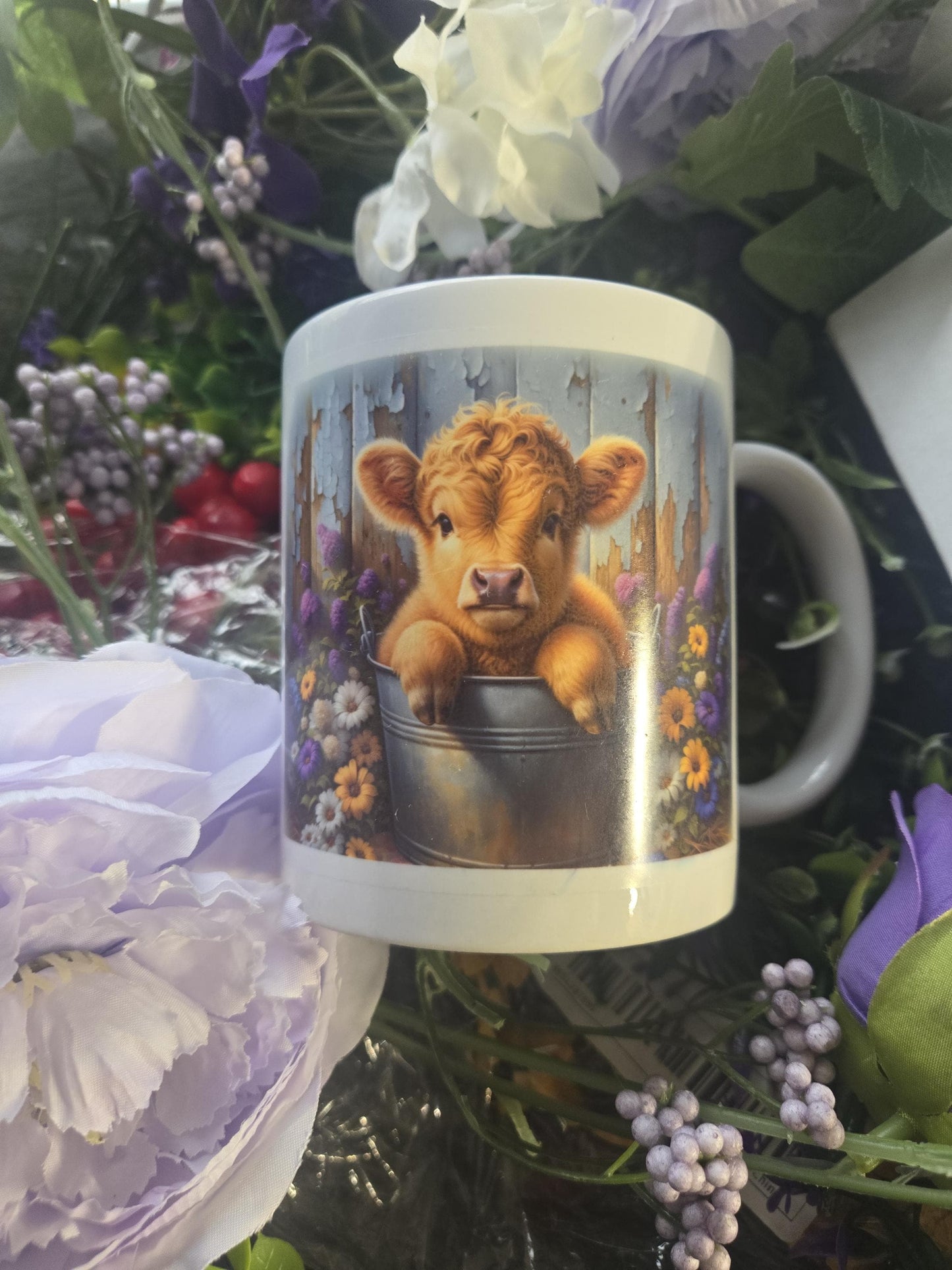 12 oz Highland Cow Rustic Coffee Mug