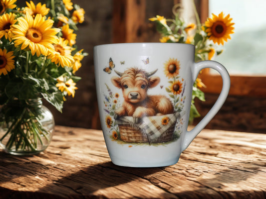 Adorable Highland Cow Coffee Mug